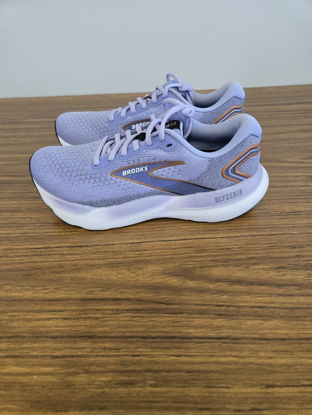 Brooks Glycerin 21 Women's 8.5 Running Shoes Lavender Copper DNA Loft Nitrogen